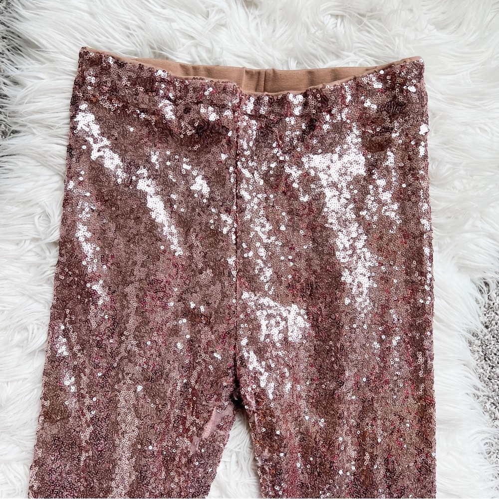 Gianni Bini | Rose Gold Sequin Pants - Picture 3 of 6